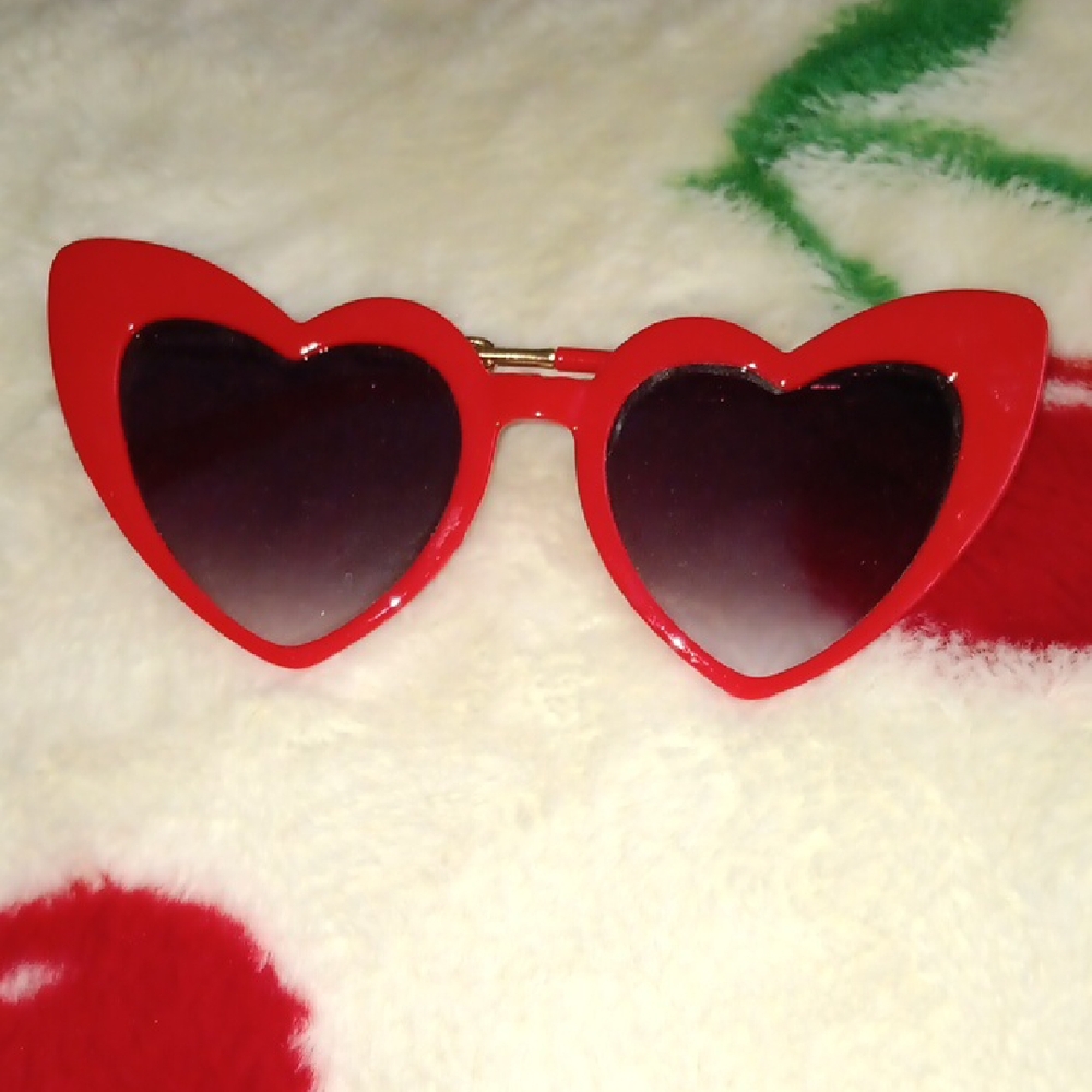 Heart-Shaped Red Sunglasses